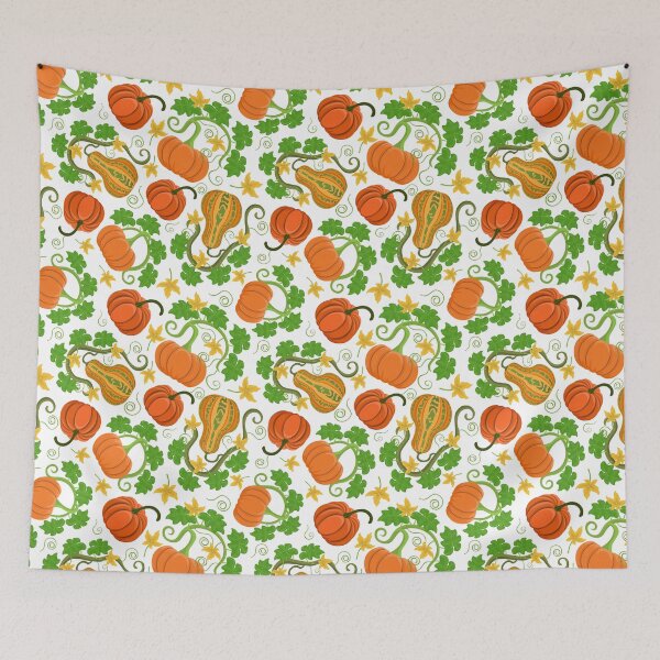 Item preview, Blooming pumpkins in a white background. designed and sold by Natalya Alexandrou.