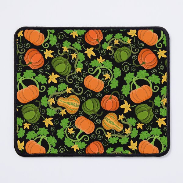 Item preview, Blooming pumpkins on a black background. designed and sold by Natalya Alexandrou.