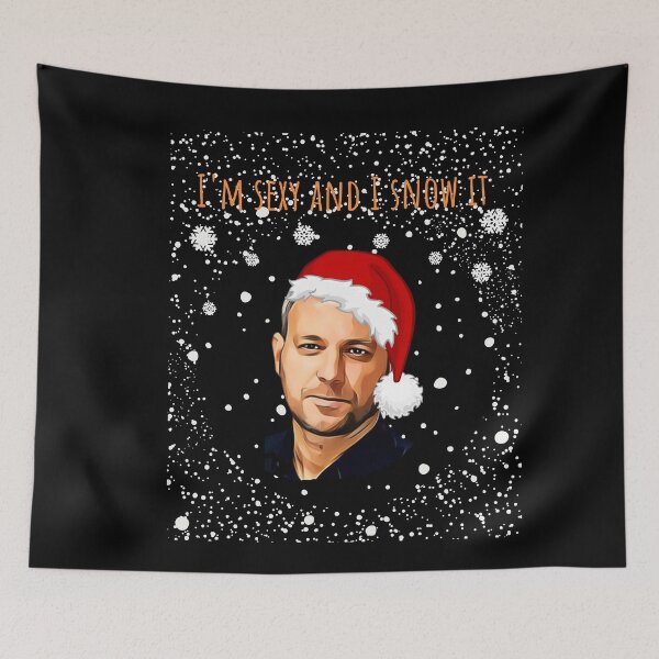 Item preview, Brett Sutton Doona Cover Merry Christmas design! I’m sexy and I snow it! designed and sold by HROC.