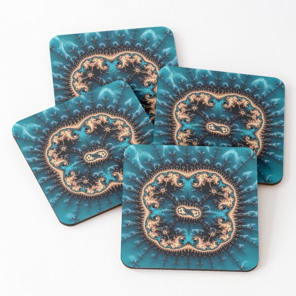 Item preview, Copper and Teal Fractal Symmetry designed and sold by Elisabeth Lucas.