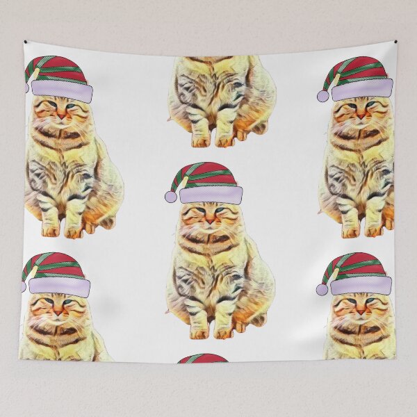 Item preview, Merry Christmas 2021, Cat with a hat, Christmas gift designed and sold by BeatyinChaos.