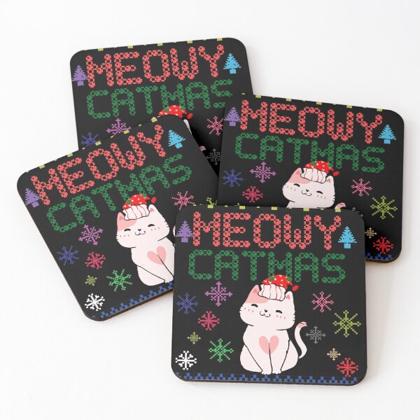 Item preview, Ugly Christmas Sweater, Meowy Catmas designed and sold by mamahellfire31.