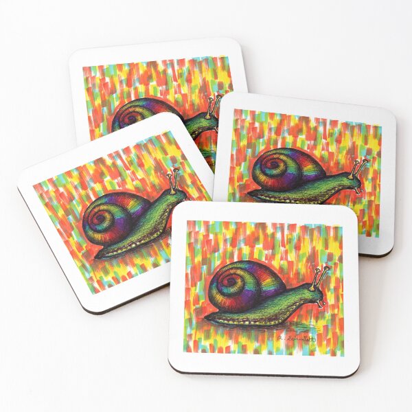 Item preview, Rainbow Snail Colorful Cute Drawing Illustration designed and sold by Intergalactic Unicorn: Art by Anna Schmidt.