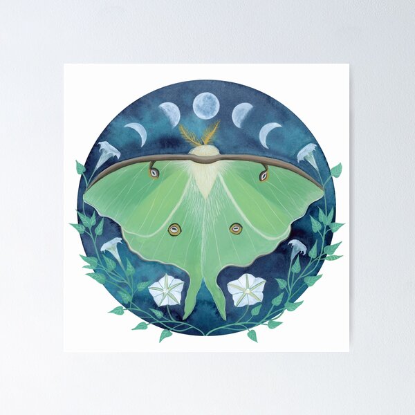 Item preview, luna moth designed and sold by LucyBrydonArt.