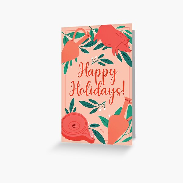 Item preview, Terracotta Card - Happy Holidays designed and sold by flaroh.