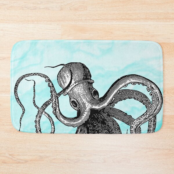 Item preview, Antique Swimming Octopus I Watercolor designed and sold by Pixelchicken.