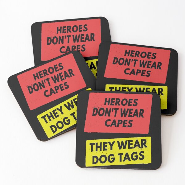 Item preview, Heroes Don't Wear Capes They Wear Dog Tags designed and sold by FridPix.