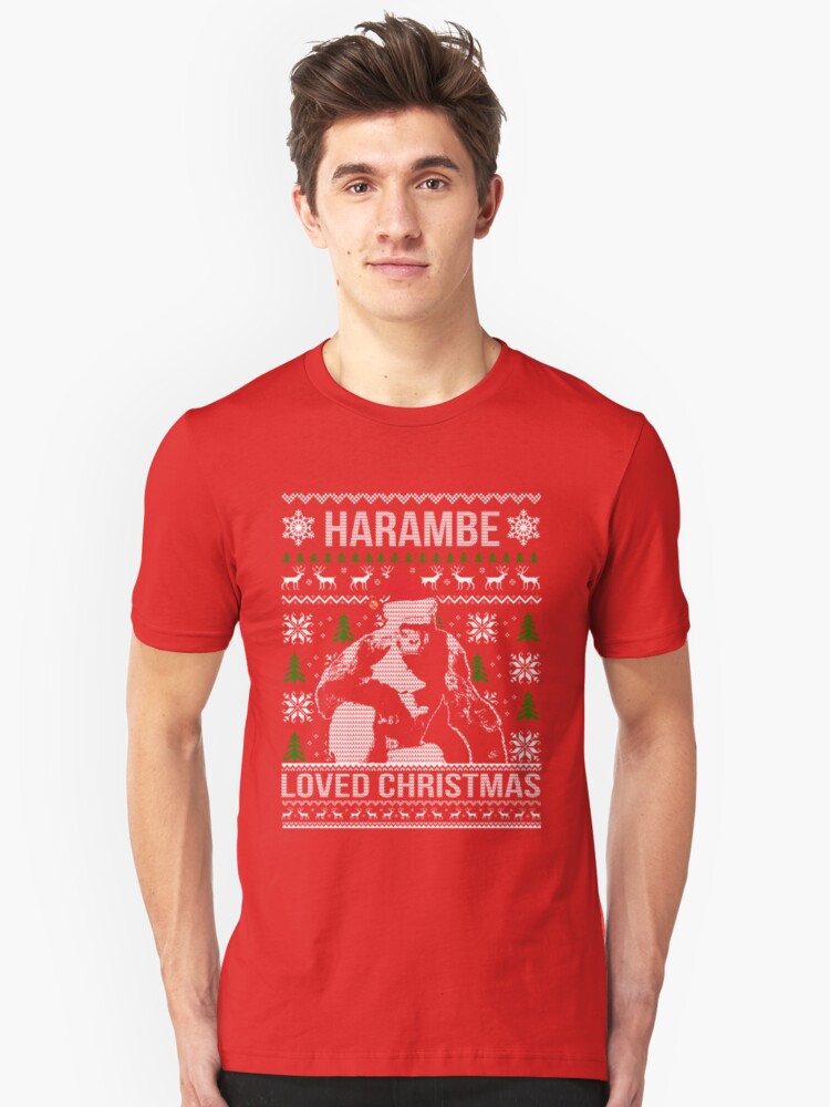 Harambe Loved Christmas Sweater Unisex T-Shirt