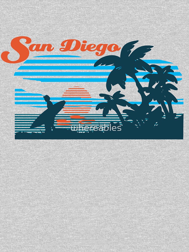 "San Diego Surf Scene" Tshirt for Sale by whereables Redbubble retro tshirts surf t