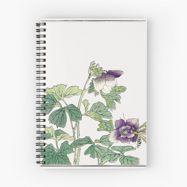 Item preview, Butterfly with flower illustration from Churui Gafu (1910) by Morimoto Toko designed and sold by LoudLizzy.