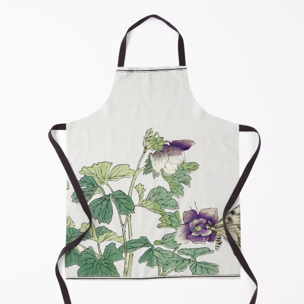 Item preview, Butterfly with flower illustration from Churui Gafu (1910) by Morimoto Toko designed and sold by LoudLizzy.