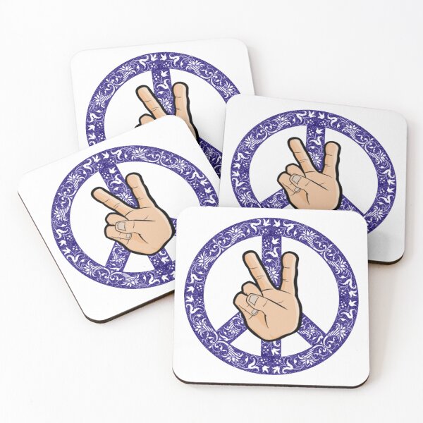 Item preview, LOVE AND PEACE SIGN HAND GESTURE - FLOWER POWER designed and sold by MrCreativeArts.