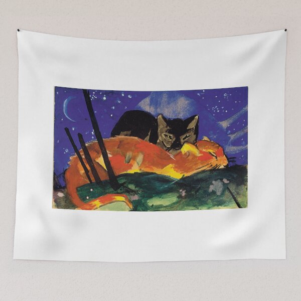 Item preview, Franz Marc - Two cats postcard from Sindelsdorf to Lily Klee Munich - BigArt designed and sold by BigArt.
