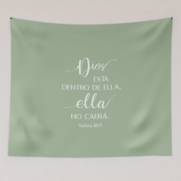 Item preview, Salmo 46:5. Dios esta dentro de ella, ella no caerá. designed and sold by Aryam Quotes.