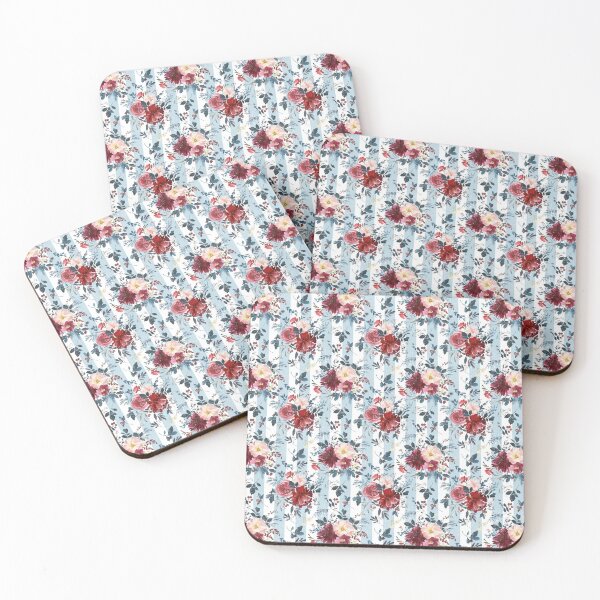 Item preview, Vintage Winter Flowerpattern designed and sold by WildAliceArt.