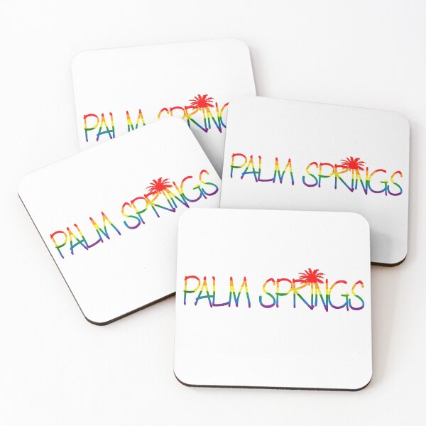 Item preview, PALM SPRINGS PRIDE PALM TREE RAINBOW FLAG DESIGN designed and sold by VacationCity.