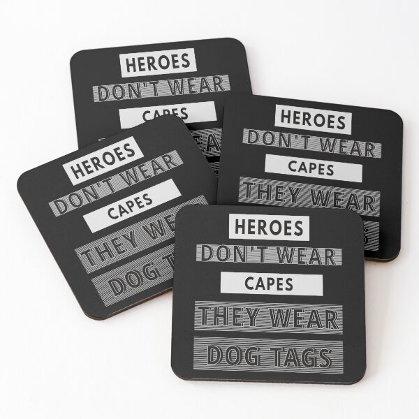 Item preview, Heroes Don't Wear Capes They Wear Dog Tags designed and sold by FridPix.