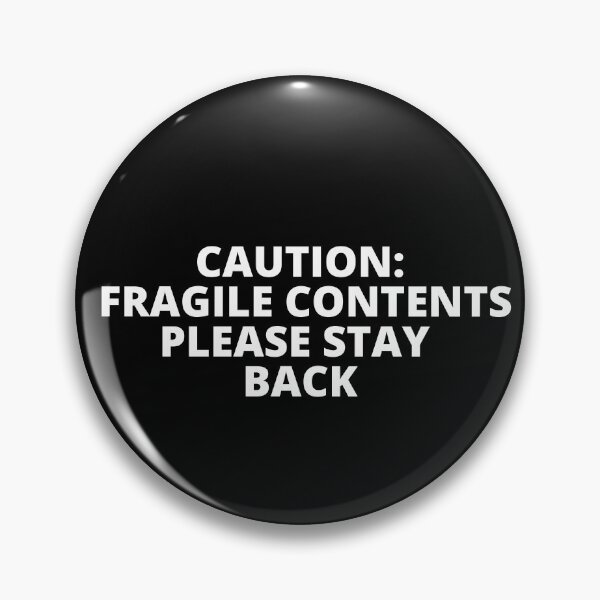 Item preview, Caution Fragile Contents Stay OFF My Bumper Sticker Style designed and sold by patternedprints.