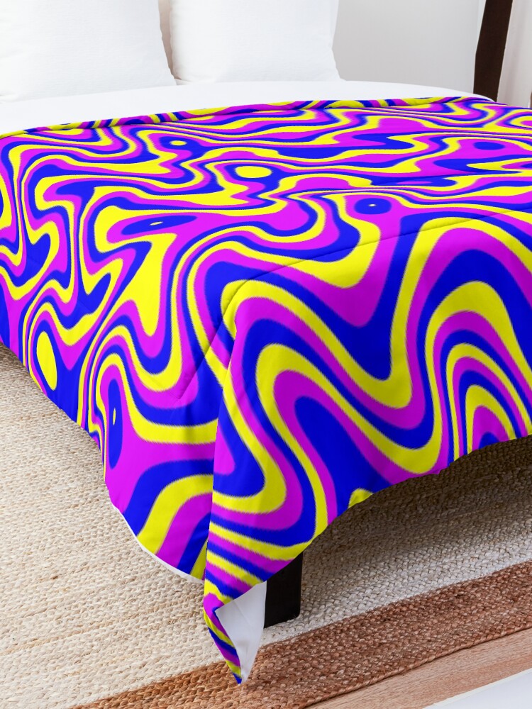 Thumbnail 5 of 6, Comforter, Trippy Liquid Melted Pattern Abstract 2 designed and sold by that5280lady.