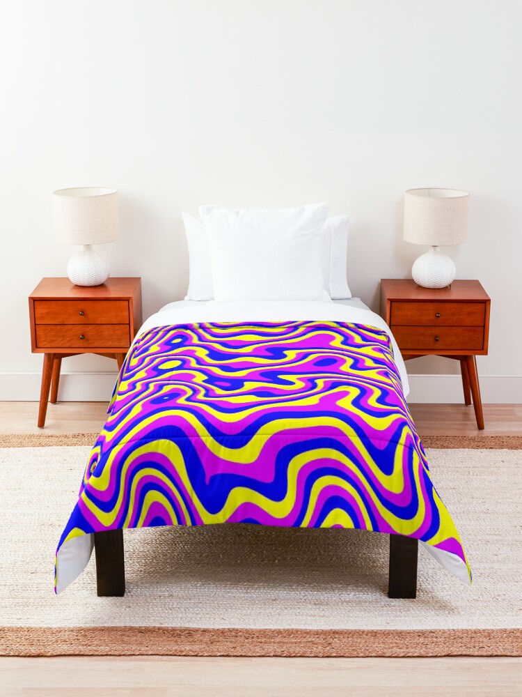 Thumbnail 3 of 6, Comforter, Trippy Liquid Melted Pattern Abstract 2 designed and sold by that5280lady.