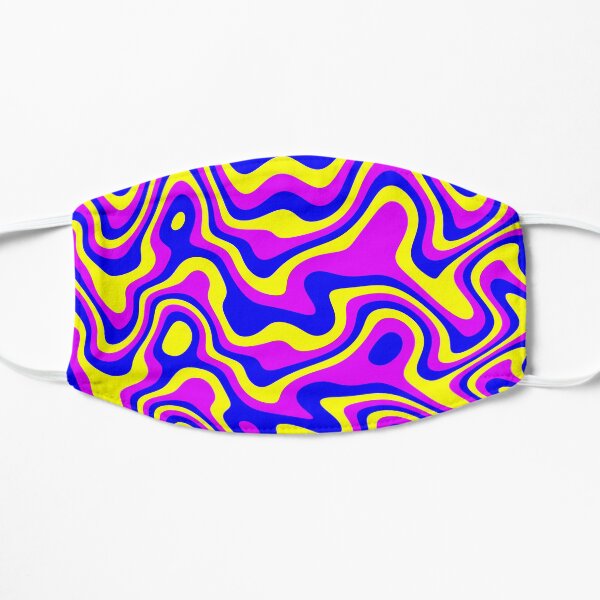 Trippy Liquid Melted Pattern Abstract 2 Flat Mask