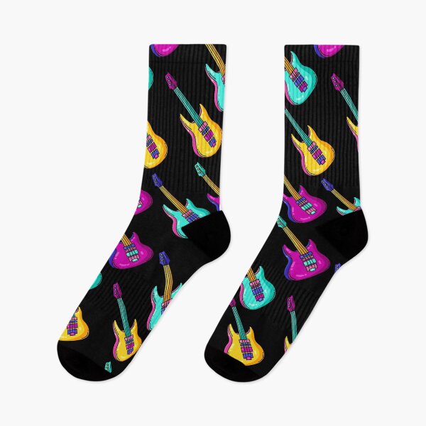 Item preview, Men's Guitar Piano Drum Music Notes Saxophone Violin Math Socks Gifts designed and sold by NOorYES.