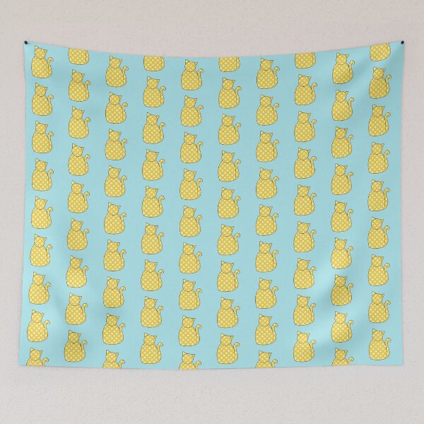 Item preview, Happy Yellow Cat (Sitting) - Plaidimal designed and sold by HollyCat.