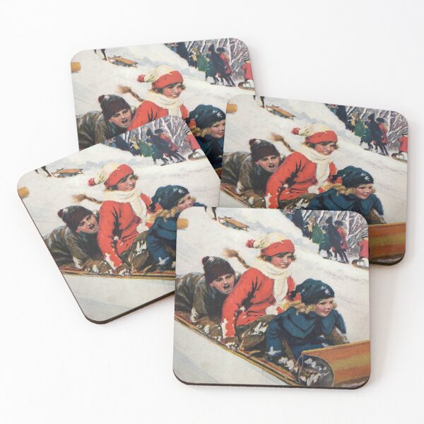 Item preview, Vintage sledding print designed and sold by Shelly  Moore.