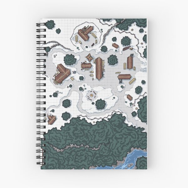 Item preview, Snowdrift Outpost Map designed and sold by demonhoundesign.