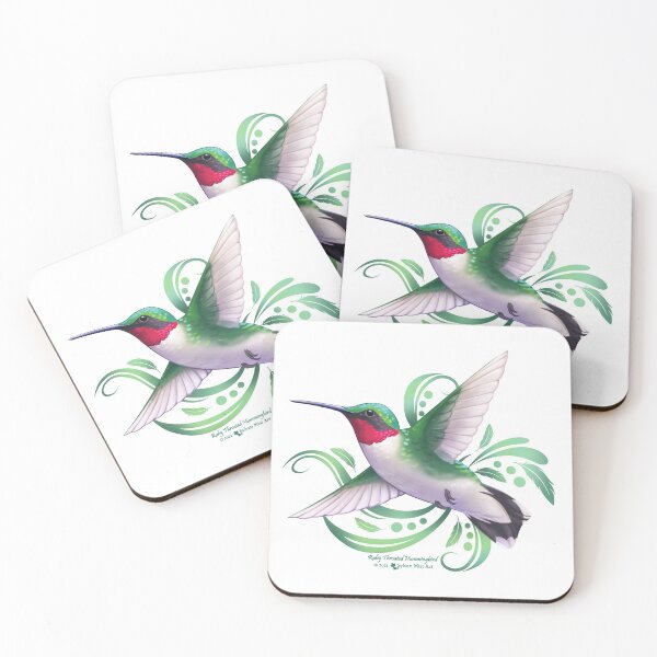 Item preview, Ruby Throated Hummingbird designed and sold by sylvanmist.