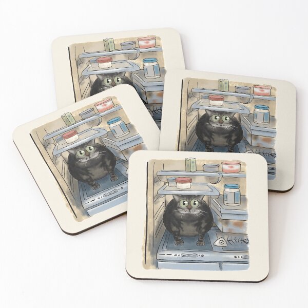 Item preview, Cat in the refrigerator designed and sold by KmanDesign.