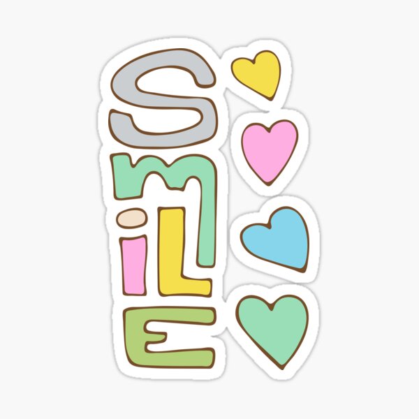 SMILE LETTERING - UnBlink Studio by Jackie Tahara Sticker
