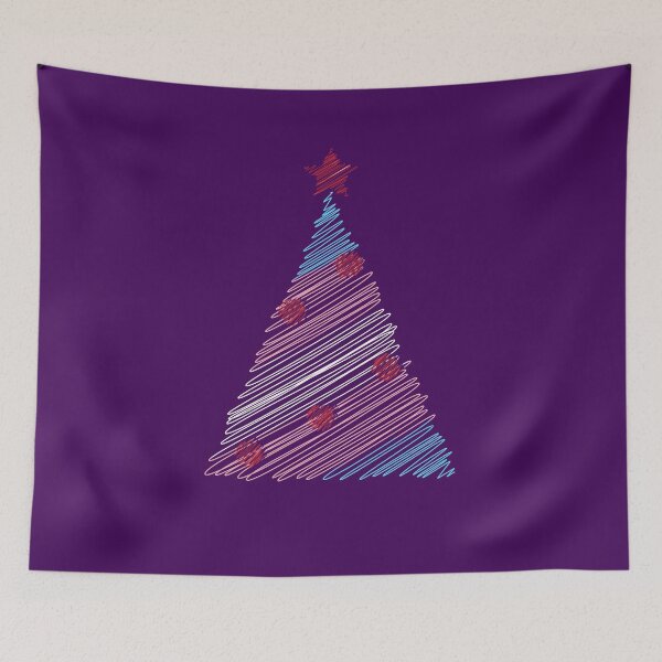 Item preview, Festive trans pride flag Christmas tree designed and sold by incurablehippie.