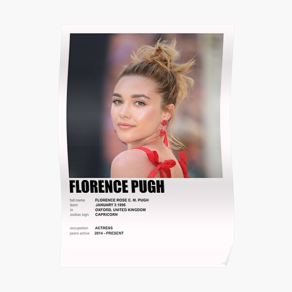 Florence Pugh Poster For Sale By Ellno7 Redbubble 