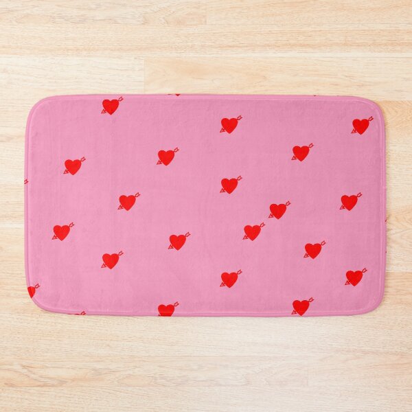 Item preview, Polka Dot Red Hearts with Arrows Randomized Pattern on a Pink Background Large Sized Repeating Pattern designed and sold by Nicolette Olivier.