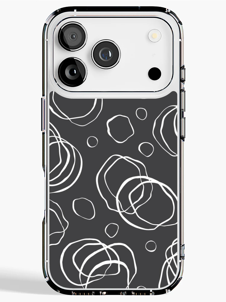 Thumbnail 1 of 5, iPhone Case, Wavy Rings Repeating Pattern designed and sold by Studio-C2.