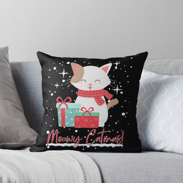 Item preview, Meowy Catmas!/ Christmas Cat Pun Design  designed and sold by Designs By YL.