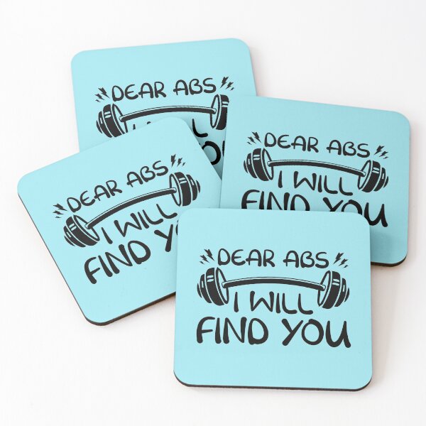 Item preview,  Dear Abs I Will Find You, Funny Gym, Fitness, Workout, Motivation Quote designed and sold by DesignHouse07.