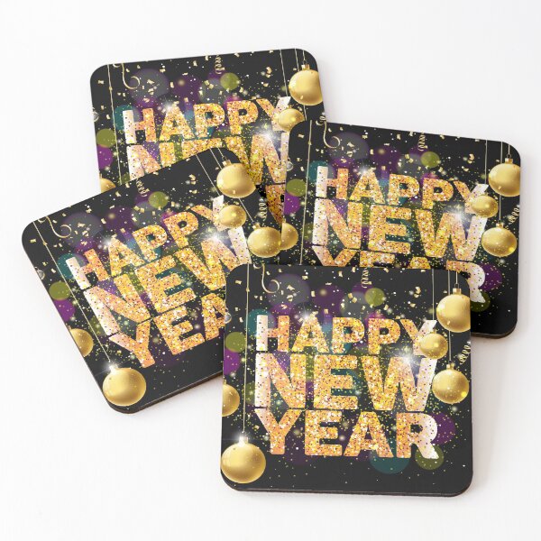 Item preview, HAPPY NEW YEAR GOLDEN CONFETTI designed and sold by lucidfrog.