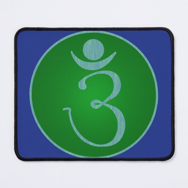 Item preview, OM Logo - Blue on Green designed and sold by Fractal Journeys, etc. .