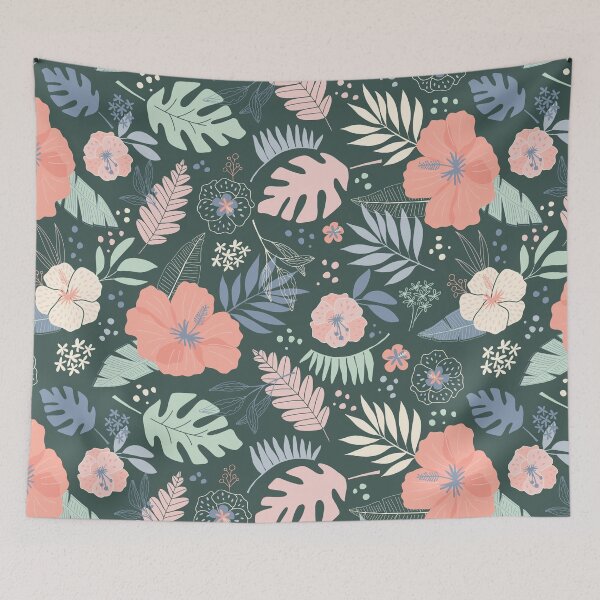 Item preview, Tropical Plants on Gray designed and sold by Heather Rosas.