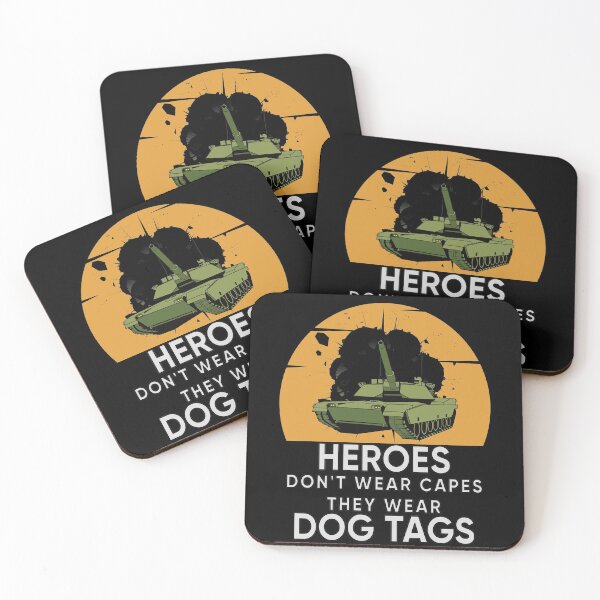 Item preview, Heroes Don't Wear Capes They Wear Dog Tags designed and sold by FridPix.