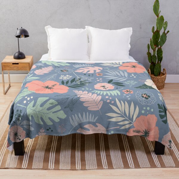 Item preview, Tropical Plants on Blue designed and sold by Heather Rosas.