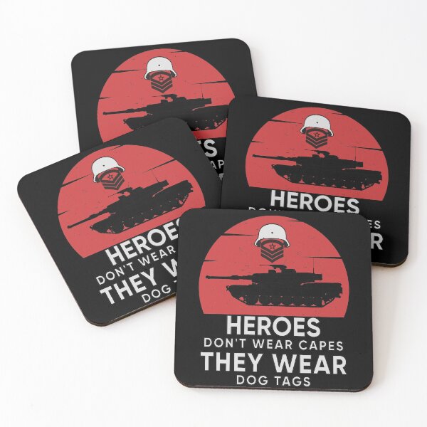 Item preview, Heroes Don't Wear Capes They Wear Dog Tags designed and sold by FridPix.