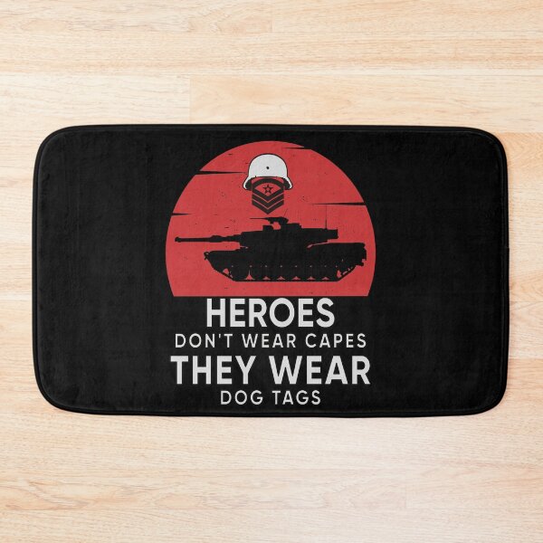 Item preview, Heroes Don't Wear Capes They Wear Dog Tags designed and sold by FridPix.