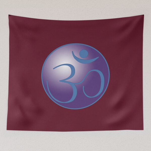 Item preview, OM Logo - Blue on Purple designed and sold by Fractal Journeys, etc. .