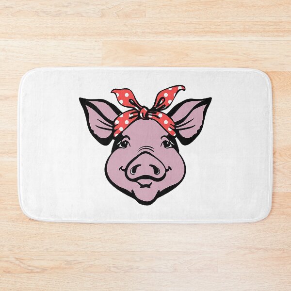 Item preview, pig with bandana, polka dot bandana,  designed and sold by Nostrathomas66.