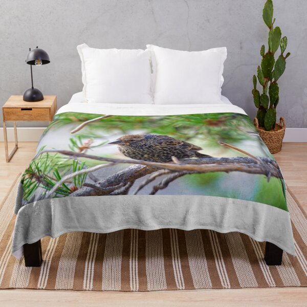 Item preview, Bird on a branch, Yellowstone Wyoming designed and sold by littlecolor.