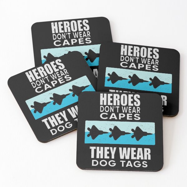 Item preview, Heroes Don't Wear Capes They Wear Dog Tags designed and sold by FridPix.