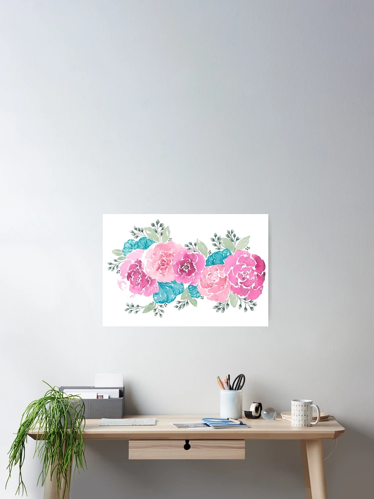 Thumbnail 2 of 3, Poster, Spring Roses designed and sold by MIRNA RICHARDS.